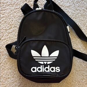 adidas Black and White Mini Trefoil Backpack